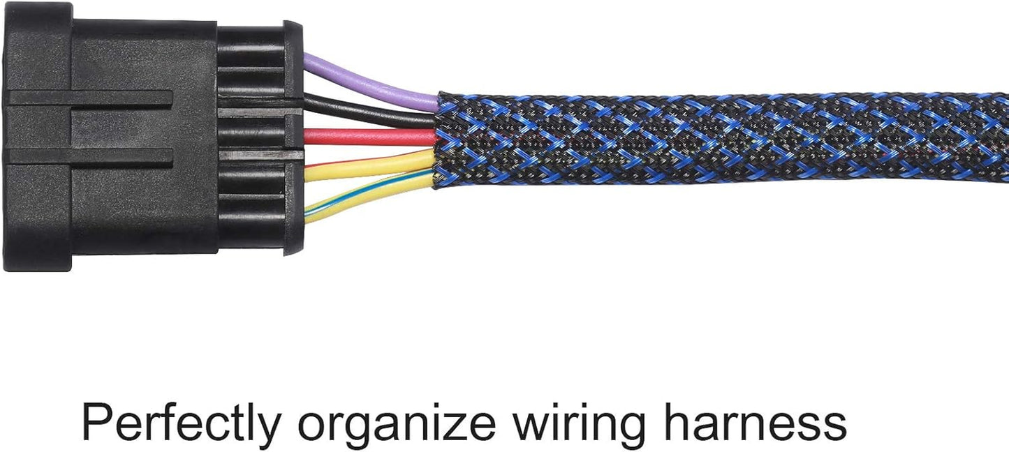 25Ft - 1/2 Inch PET Expandable Braided Sleeving – Blackblue –  Braided Cable Sleeve