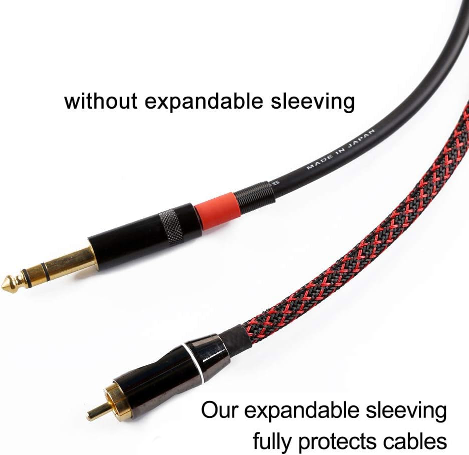 25Ft - 1.25 Inch PET Expandable Braided Sleeving – Blackred –  Braided Cable Sleeve