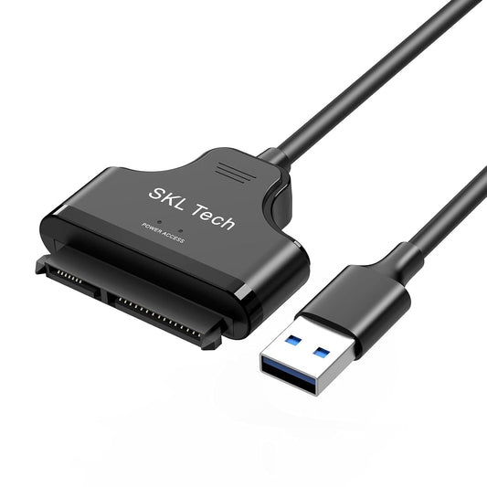 USB 3.0 SATA III Hard Drive Adapter Cable, SATA to USB for 2.5 Inch SSD & HDD, Support UASP, 9 Inch, Black…