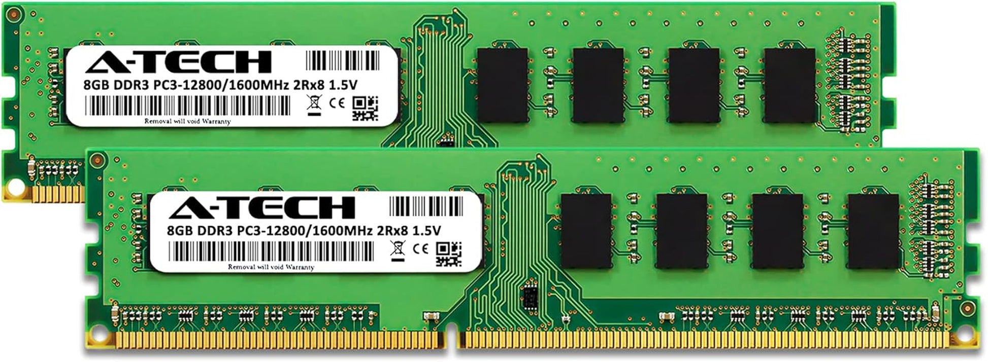 16GB (2X8Gb) DDR3 1600Mhz PC3-12800 CL11 DIMM 2Rx8 1.5V 240-Pin Non-Ecc UDIMM Desktop RAM Memory Modules